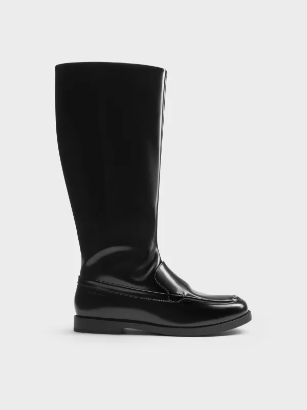 CHARLES & KEITH - Jagger Knee-High Loafer-Boots made by Charles & Keith