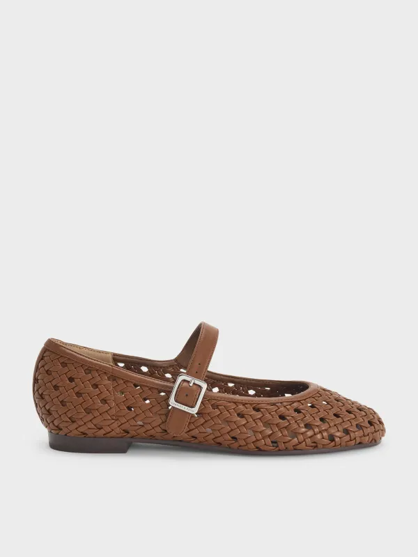 Charles & Keith - Woven Mary Jane Flats made by Charles & Keith