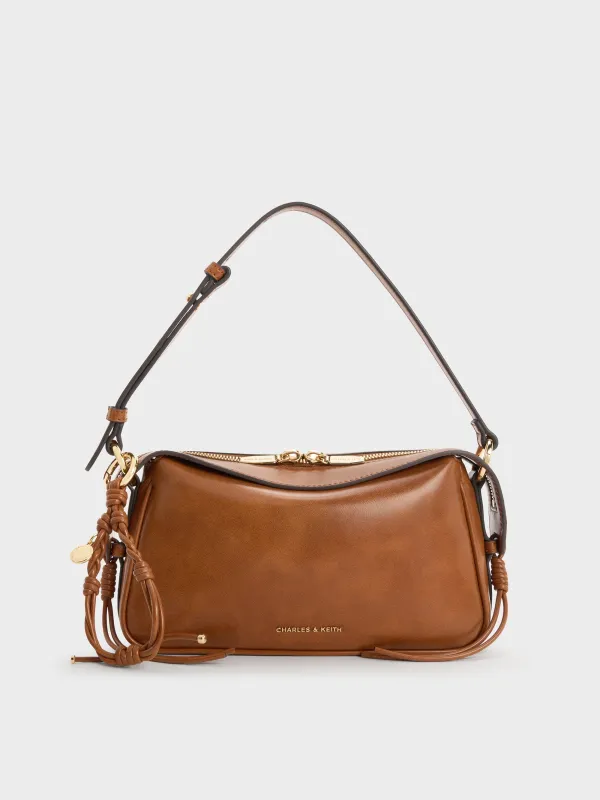 Charles & Keith - Mini Haylen Braided-Charm Shoulder Bag made by Charles & Keith