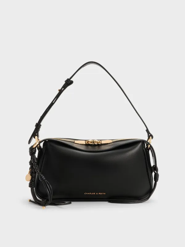 Charles & Keith - Mini Haylen Braided-Charm Shoulder Bag made by Charles & Keith