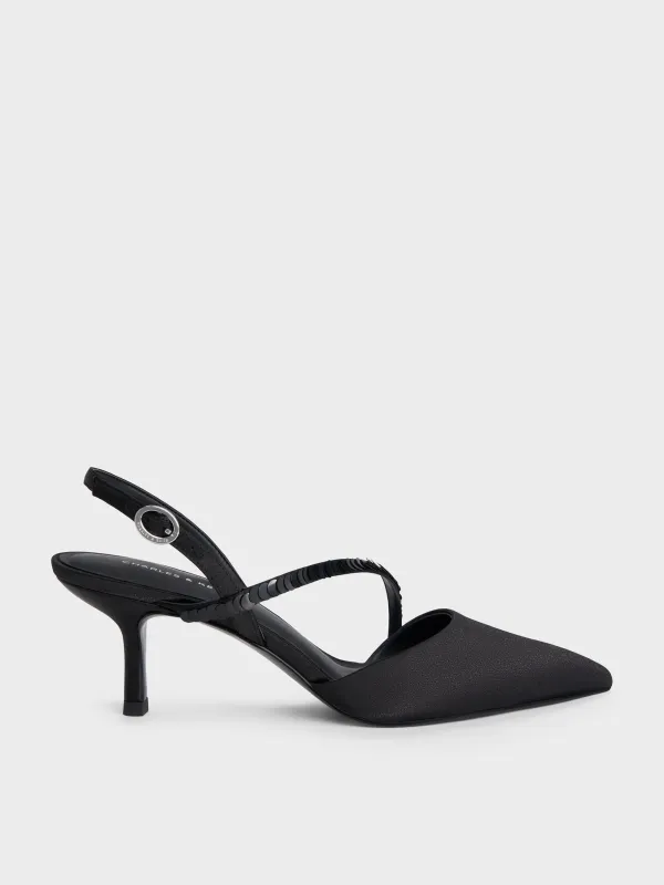 Charles & Keith - Briella Sequinned Slingback Pumps made by Charles & Keith