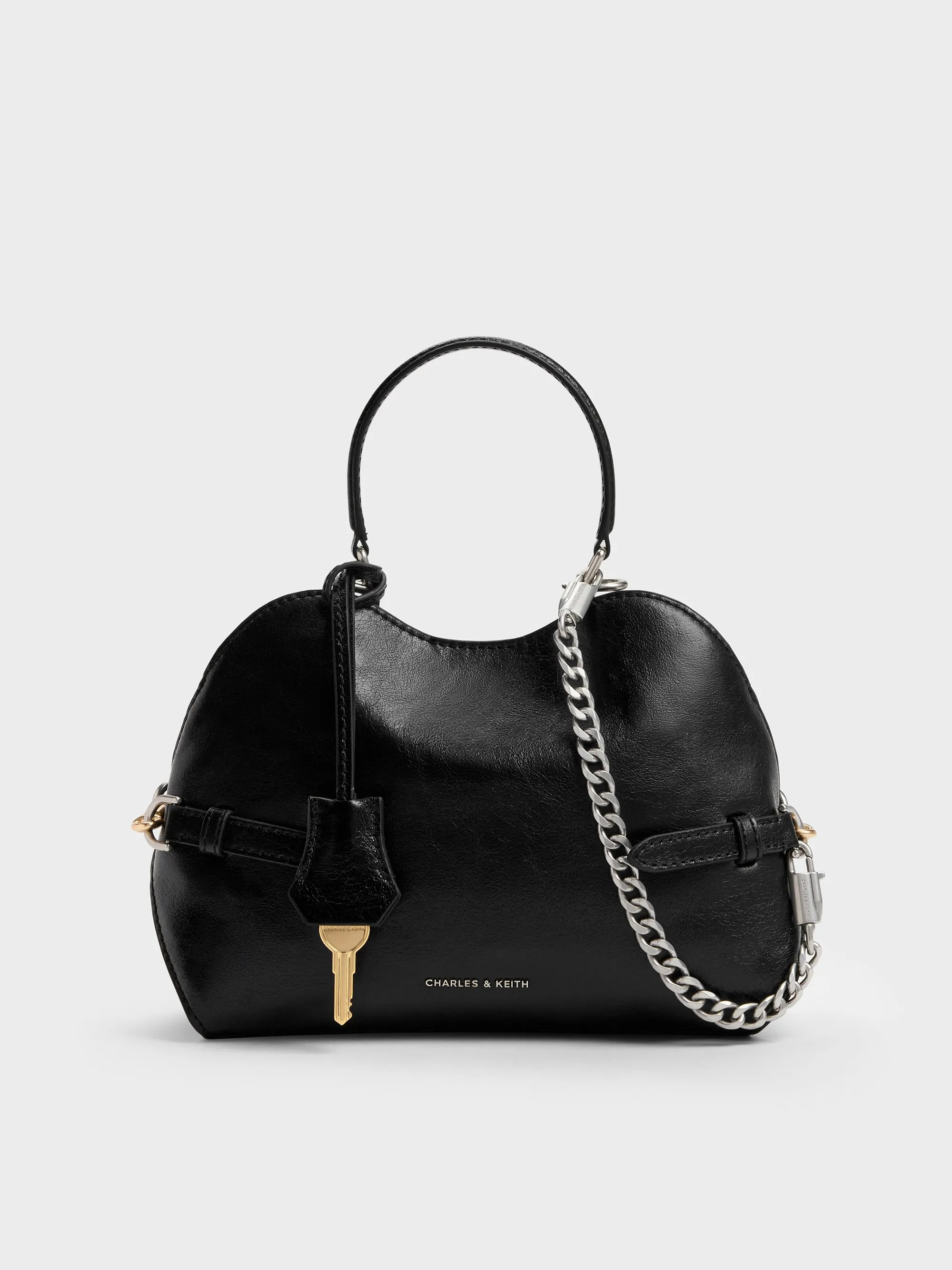 Charles & Keith - Delfina Chain Side-Belt Tote Bag sold by Charles & Keith