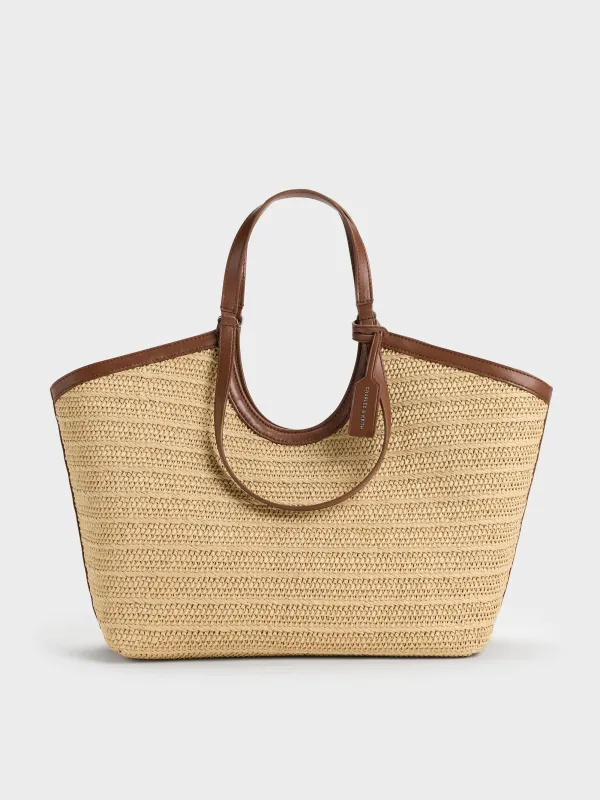 Charles & Keith - Ivette Raffia Woven Tote Bag made by Charles & Keith