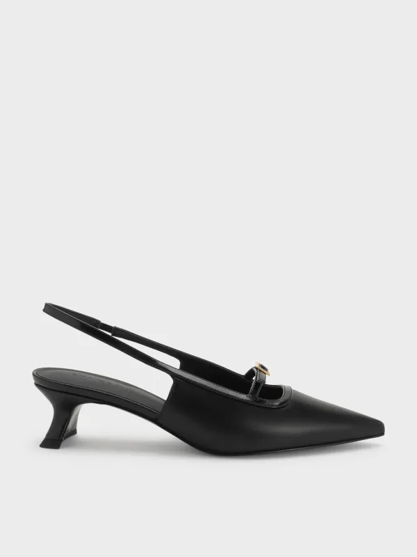 Charles & Keith - Buckle-Strap Slingback Pumps made by Charles & Keith