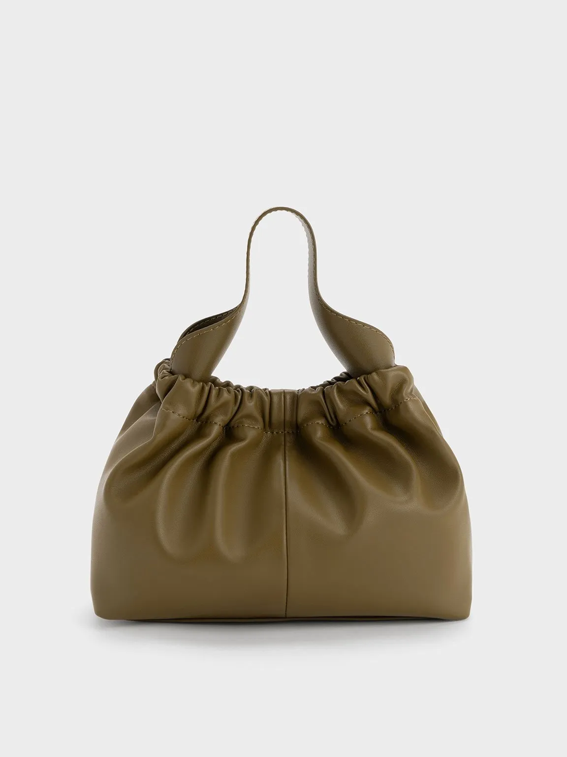 Charles & Keith - Ally Ruched Chain-Handle Bag sold by Charles & Keith