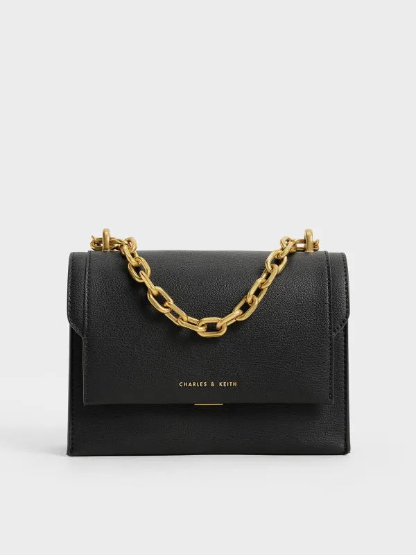 Charles & Keith - Front Flap Chain Handle Crossbody Bag made by Charles & Keith