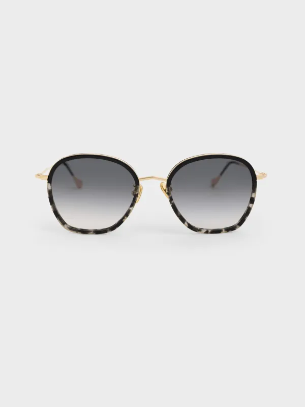 Charles & Keith - Recycled Acetate Wire-Frame Sunglasses made by Charles & Keith