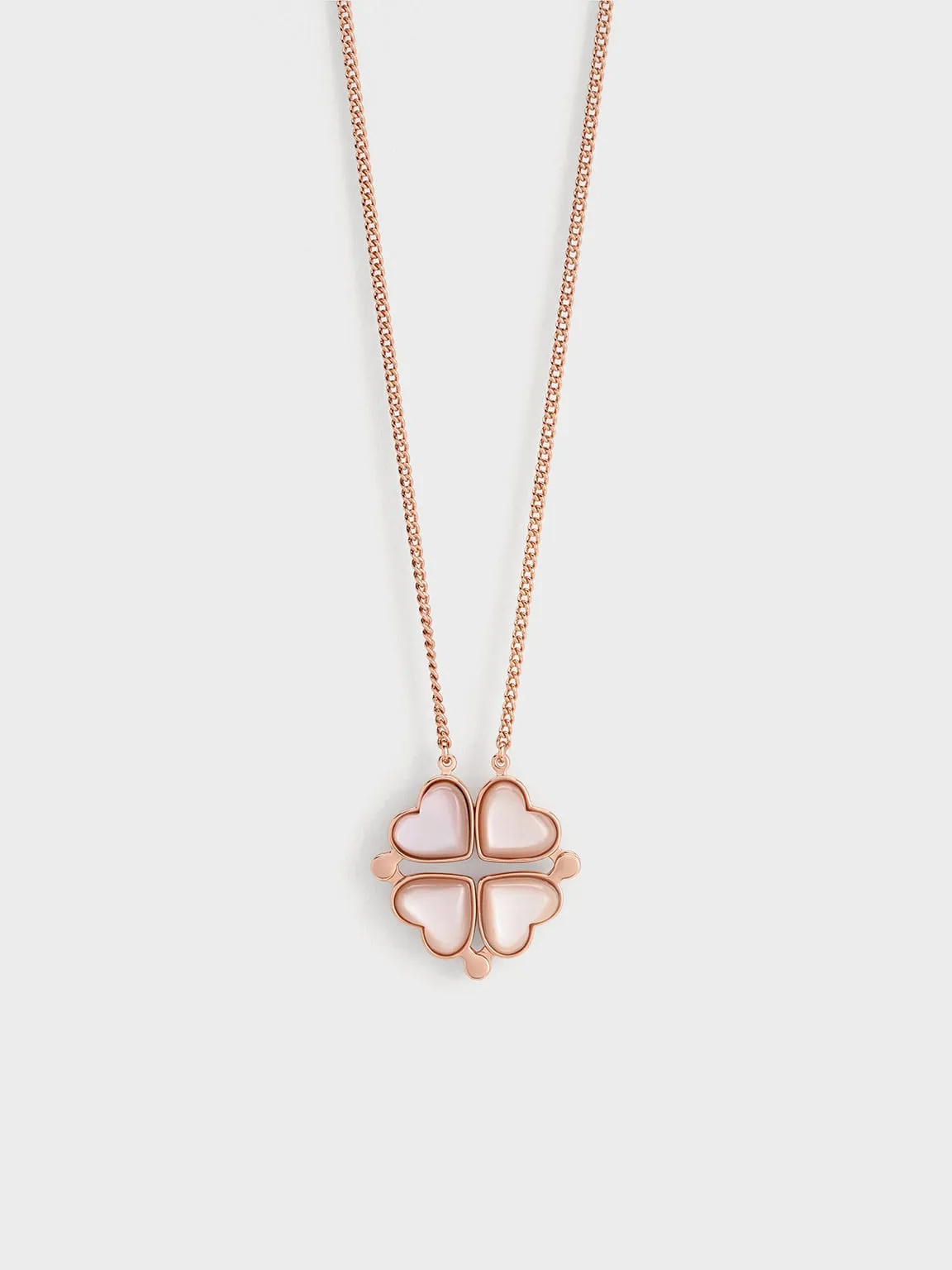Charles & Keith - Annalise Clover Heart Necklace sold by Charles & Keith