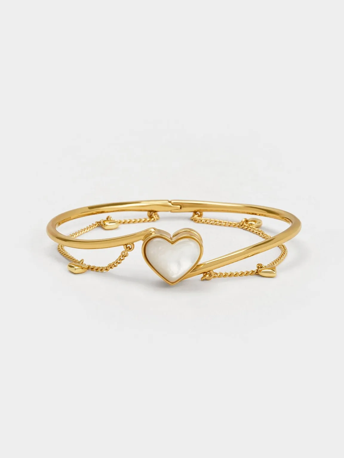 Charles & Keith - Annalise Heart Stone Chain-Link Bracelet sold by Charles & Keith