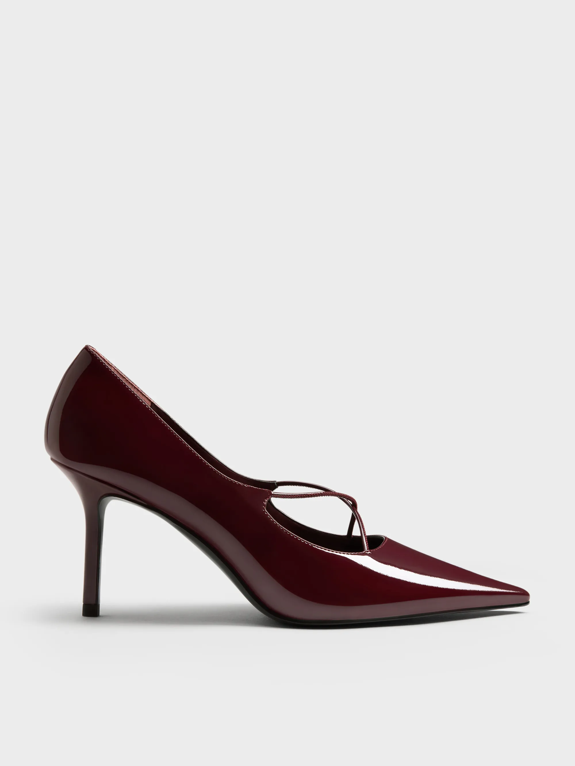 Charles & Keith - Patent Crossover Pointed Pumps sold by Charles & Keith
