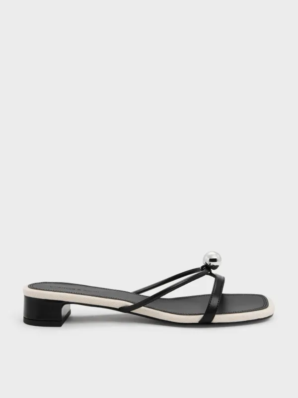 Charles & Keith - Georgie Metal-Ball Heeled Mules made by Charles & Keith
