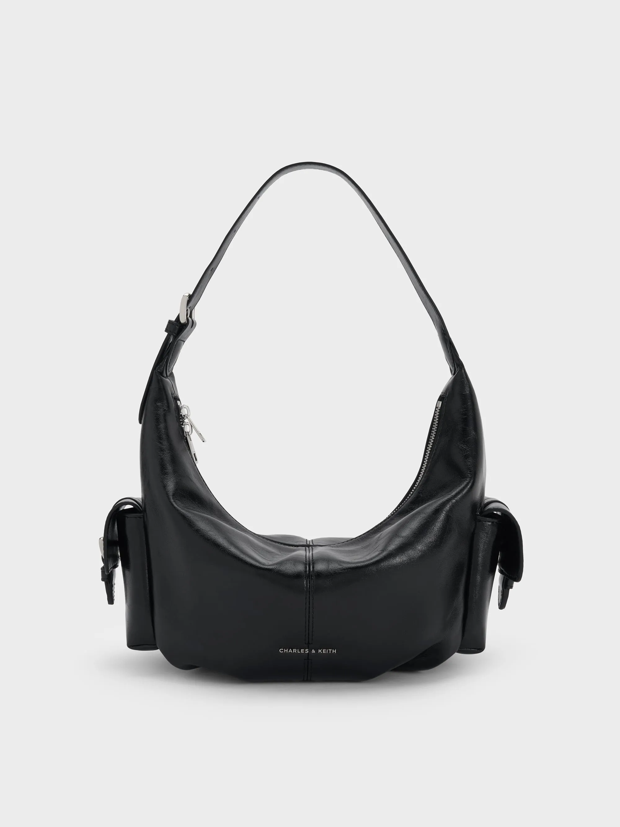 Charles & Keith - Bessie Side-Pocket Hobo Bag sold by Charles & Keith