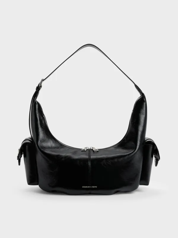 Charles & Keith - Large Bessie Side-Pocket Hobo Bag made by Charles & Keith