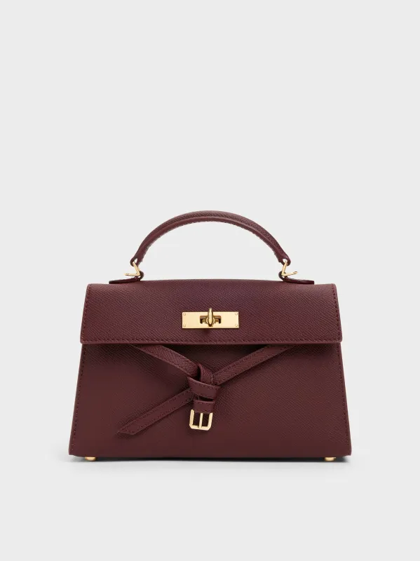 Charles & Keith - Tricha Knotted-Belt Top Handle Bag made by Charles & Keith