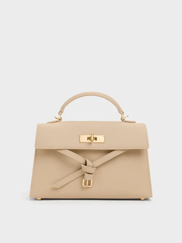 CHARLES & KEITH - Tricha Knotted-Belt Top Handle Bag made by Charles & Keith