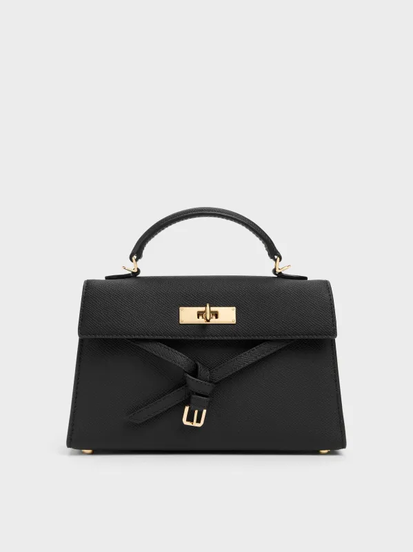 CHARLES & KEITH - Tricha Knotted-Belt Top Handle Bag made by Charles & Keith
