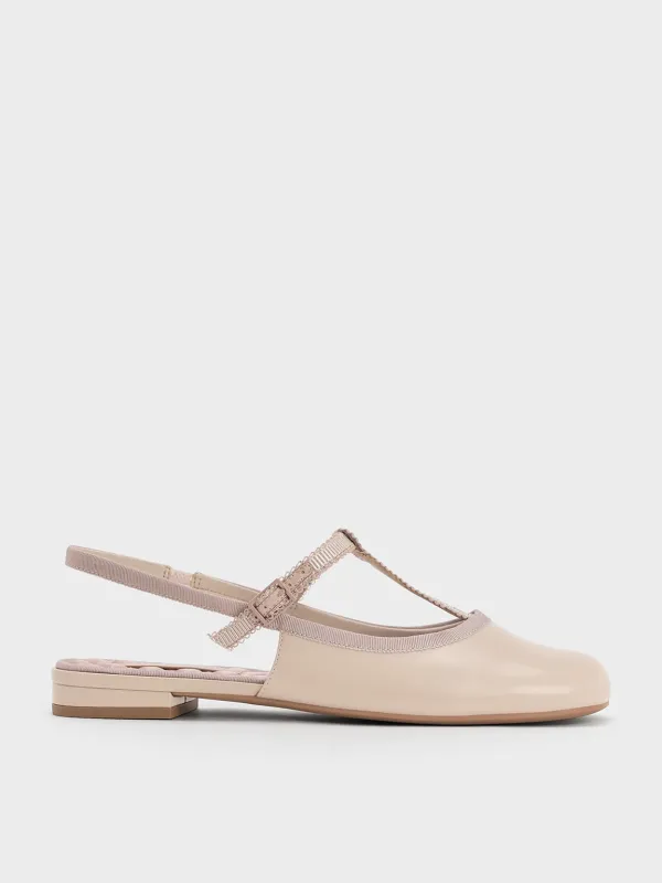 Charles & Keith - T-Bar Mary Jane Slingback Flats made by Charles & Keith