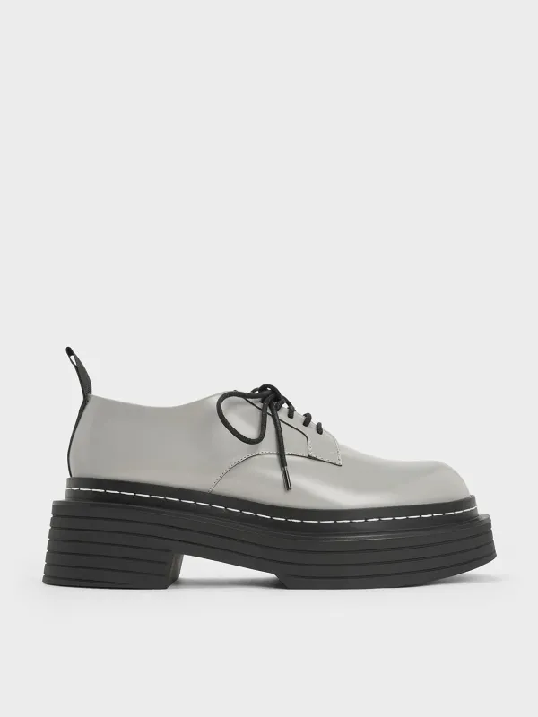 Charles & Keith - Lace-Up Platform Derbys made by Charles & Keith