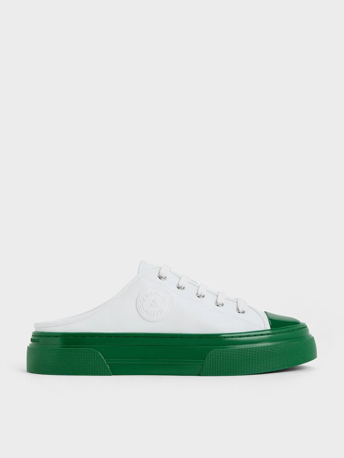 CHARLES & KEITH - Kay Two-Tone Slip-On Sneakers sold by Charles & Keith