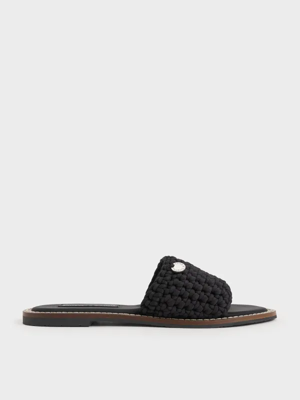 Charles & Keith - Woven Slide Sandals made by Charles & Keith