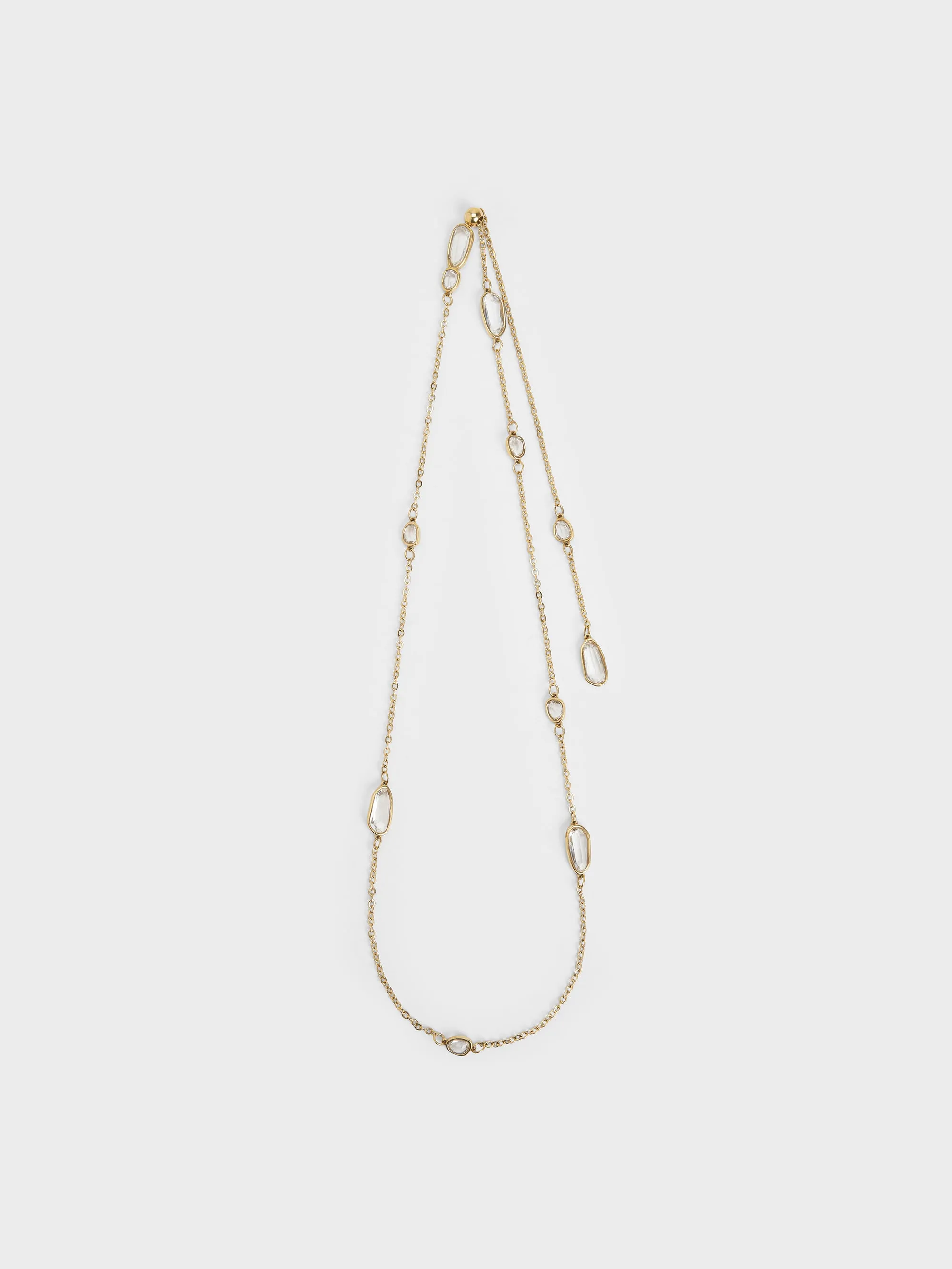Charles & Keith - Evangeline Multi-Crystal Necklace sold by Charles & Keith