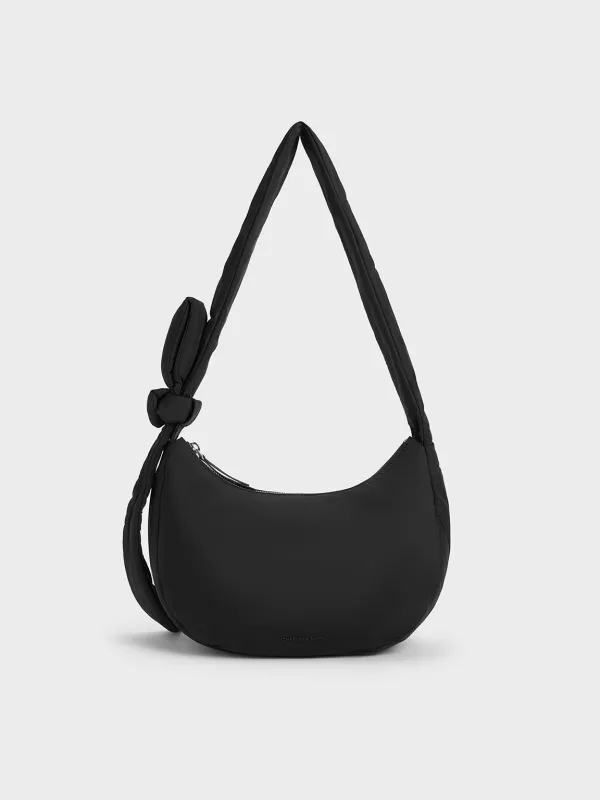 Charles & Keith - Delilah Nylon Knotted Hobo Bag made by Charles & Keith