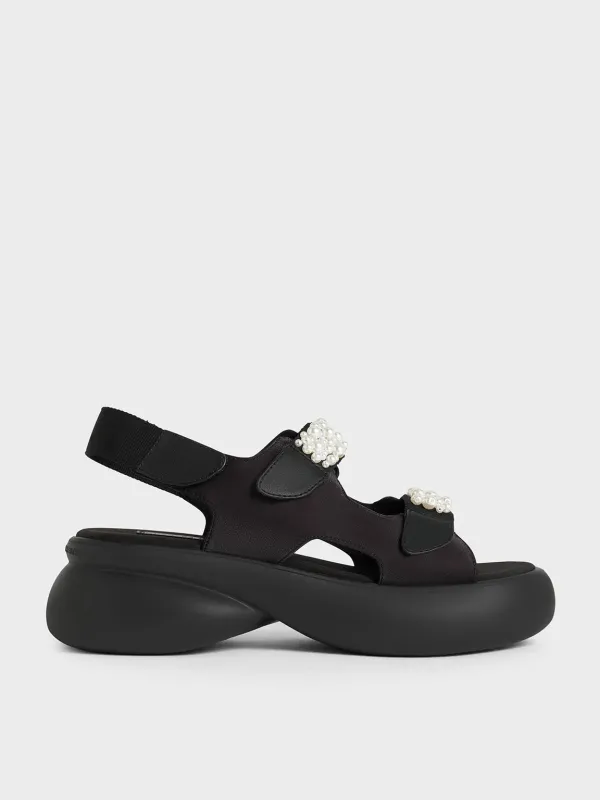 Charles & Keith - Beaded-Strap Sports Sandals made by Charles & Keith