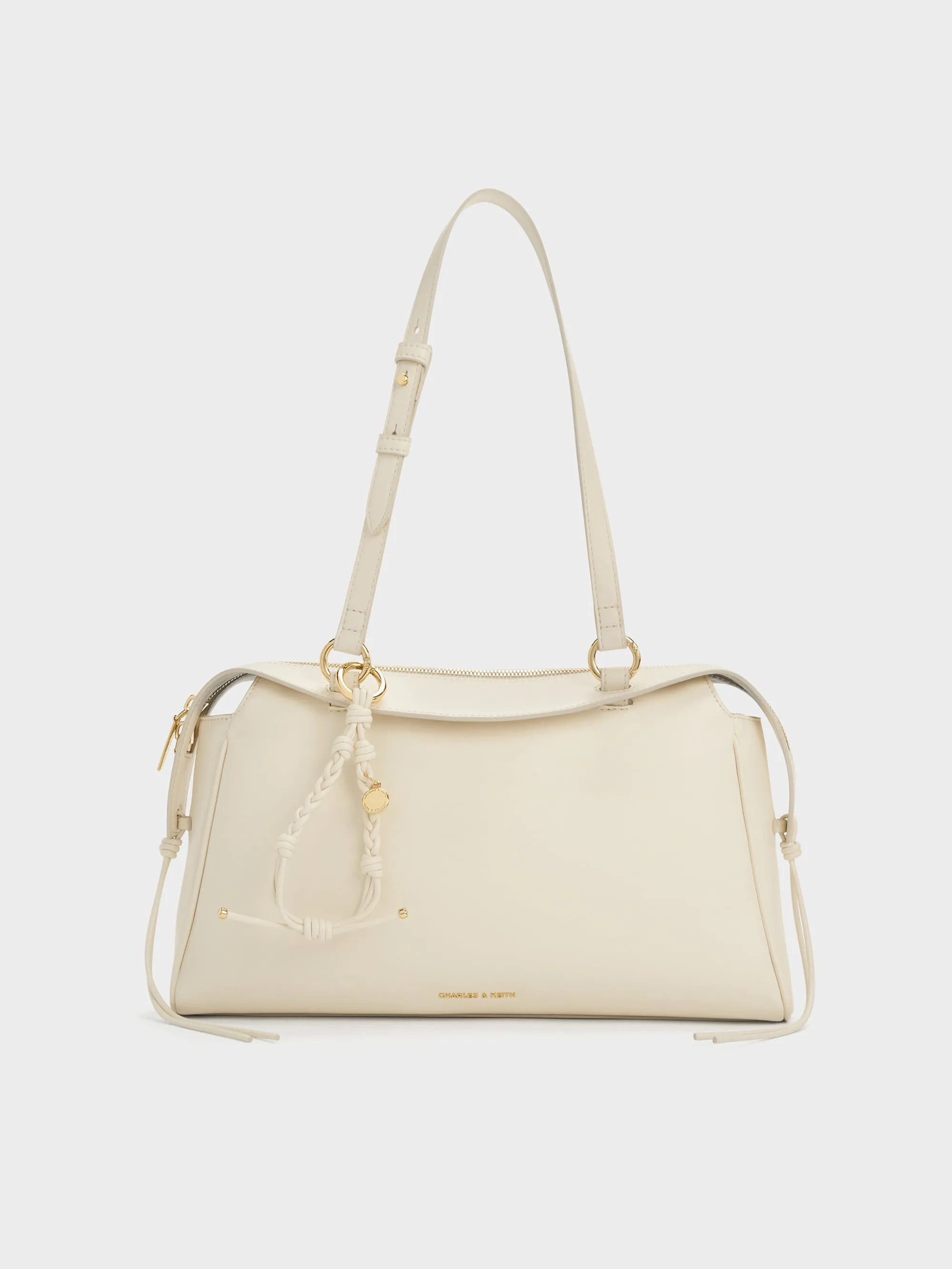 Charles & Keith - Haylen Braided-Charm Tote Bag sold by Charles & Keith