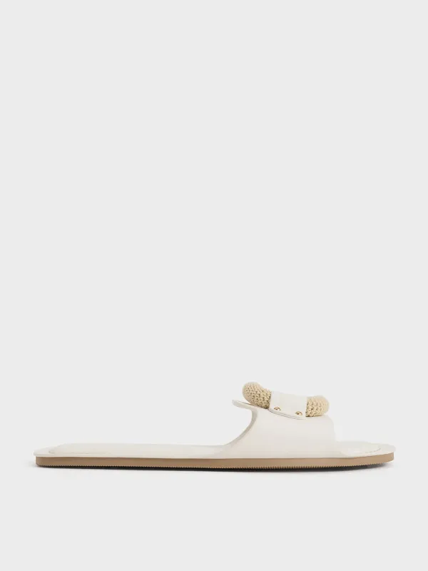 Charles & Keith - Raffia Ring Slide Sandals made by Charles & Keith