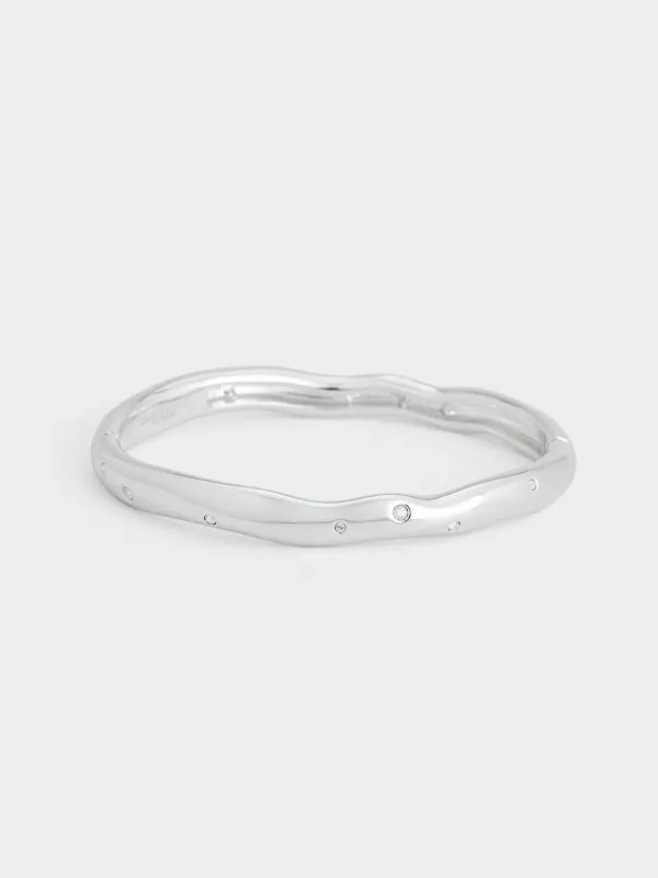 Charles & Keith - Ottilie Crystal Sculptural Bangle made by Charles & Keith