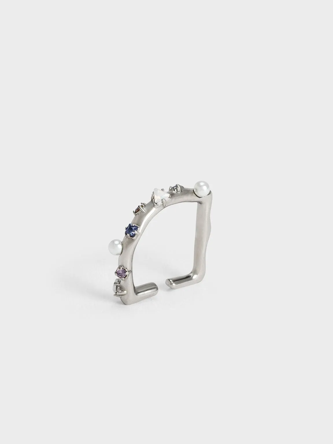 Charles & Keith - Pearl & Crystal-Embellished Ring sold by Charles & Keith