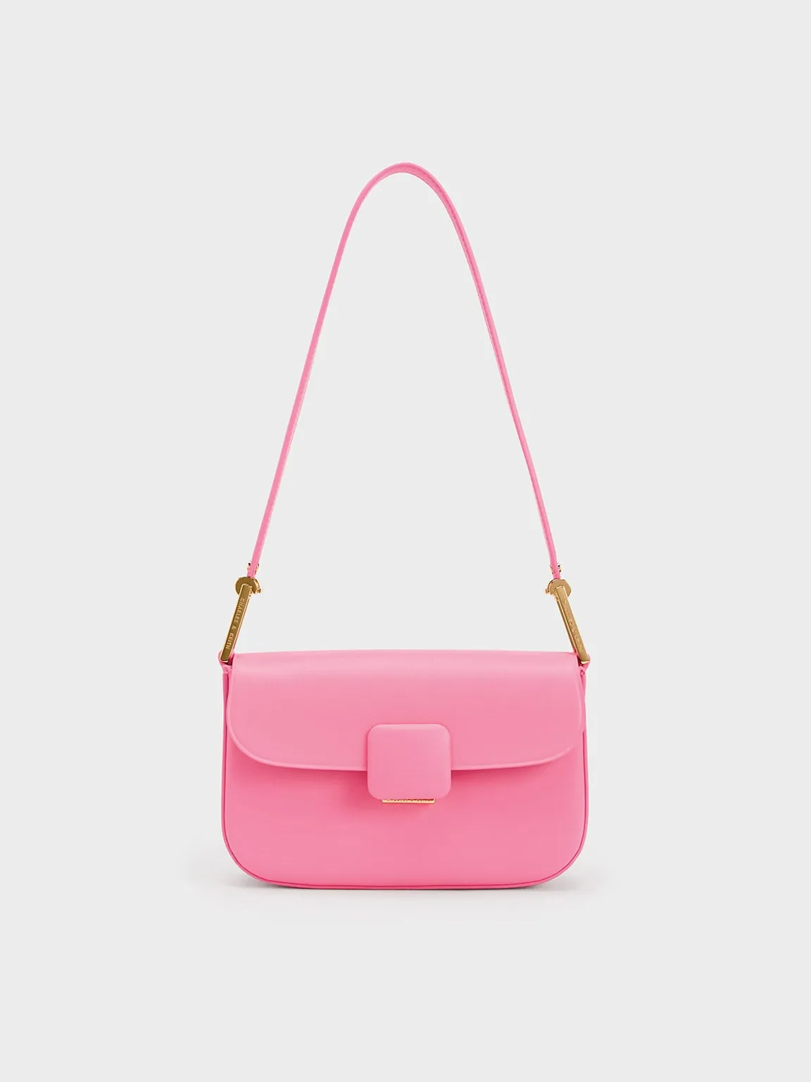 Charles & Keith - Koa Square Push-Lock Shoulder Bag sold by Charles & Keith
