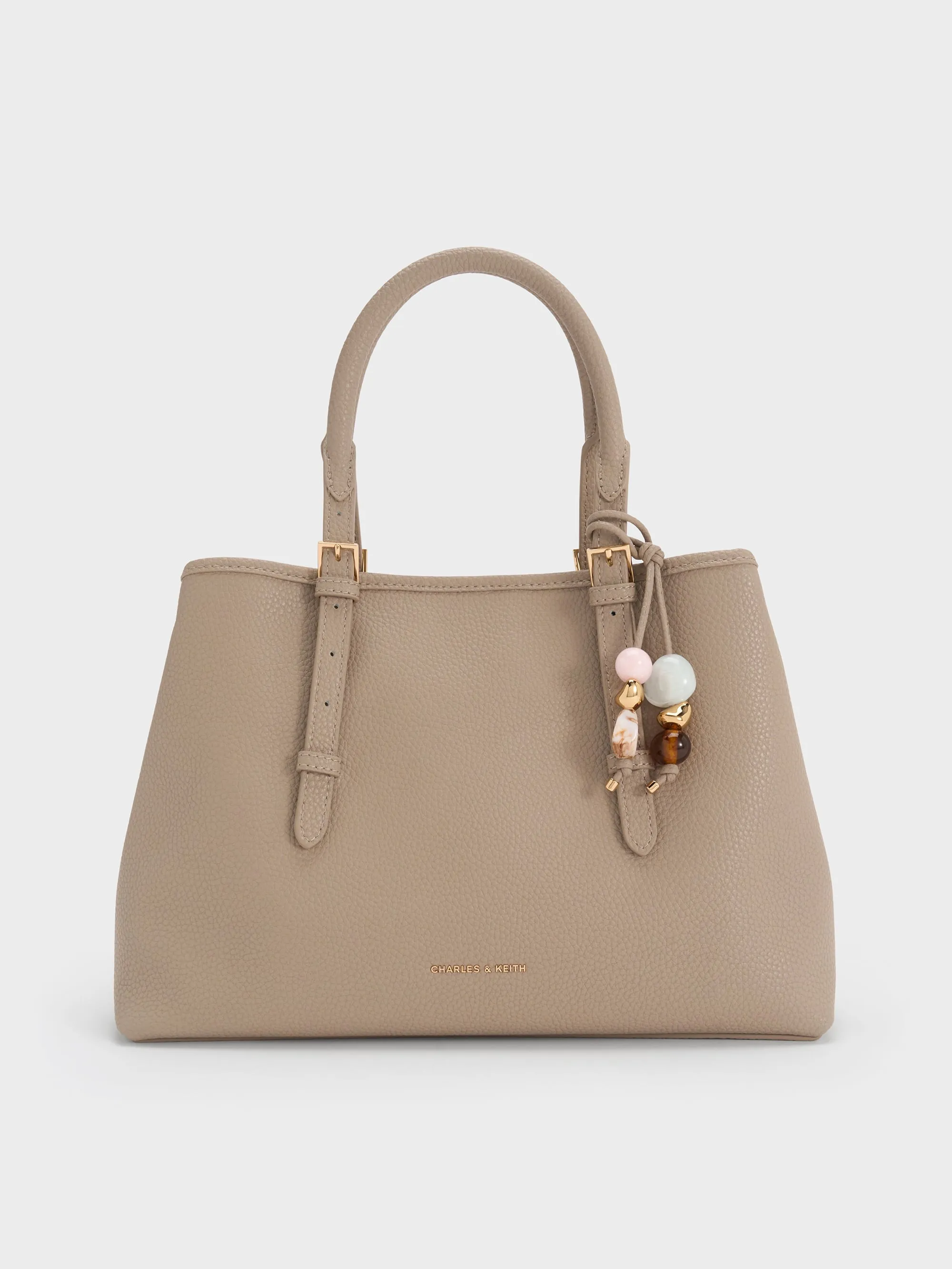 Charles & Keith - Baral Bead-Charm Tote Bag sold by Charles & Keith