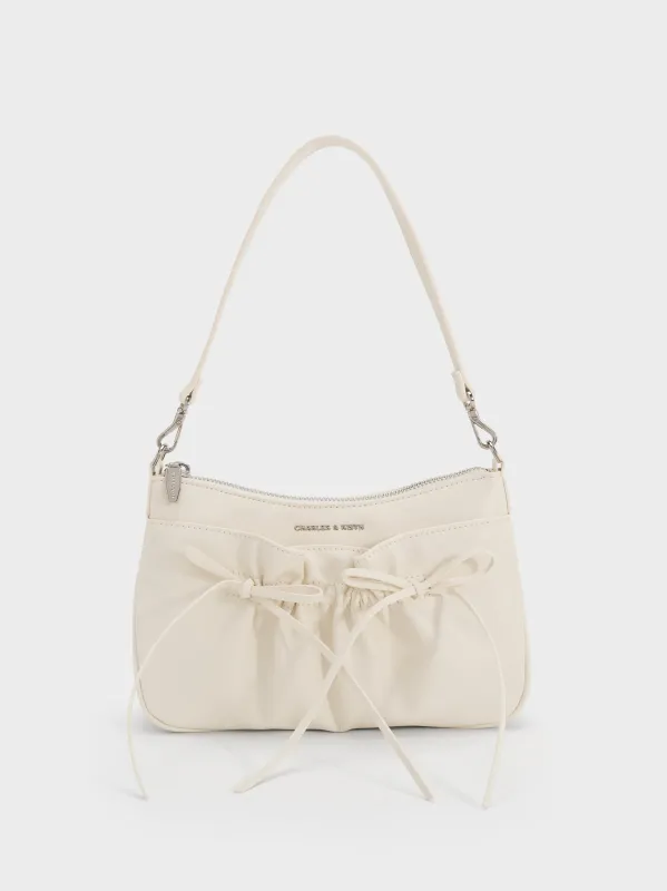 Charles & Keith - Mini Reese Ruched Bow Shoulder Bag made by Charles & Keith