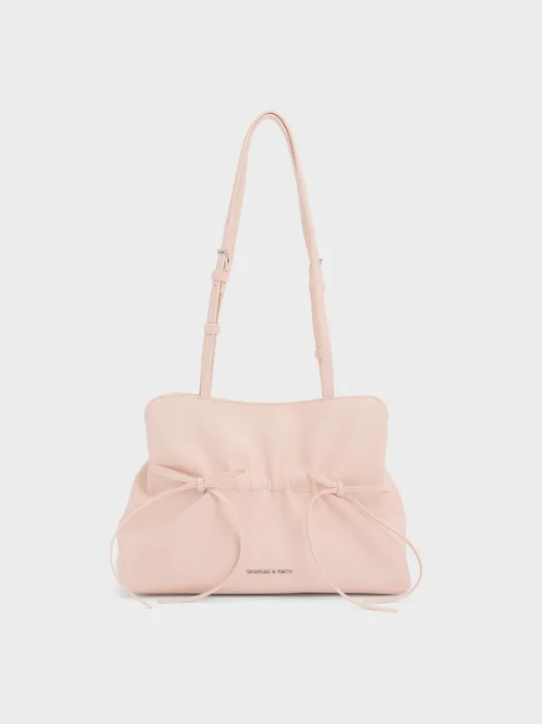 CHARLES & KEITH - Reese Ruched Bow Shoulder Bag made by Charles & Keith