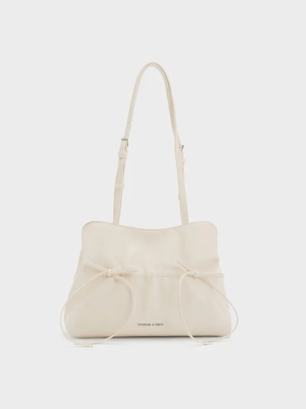 Charles & Keith - Reese Ruched Bow Shoulder Bag made by Charles & Keith