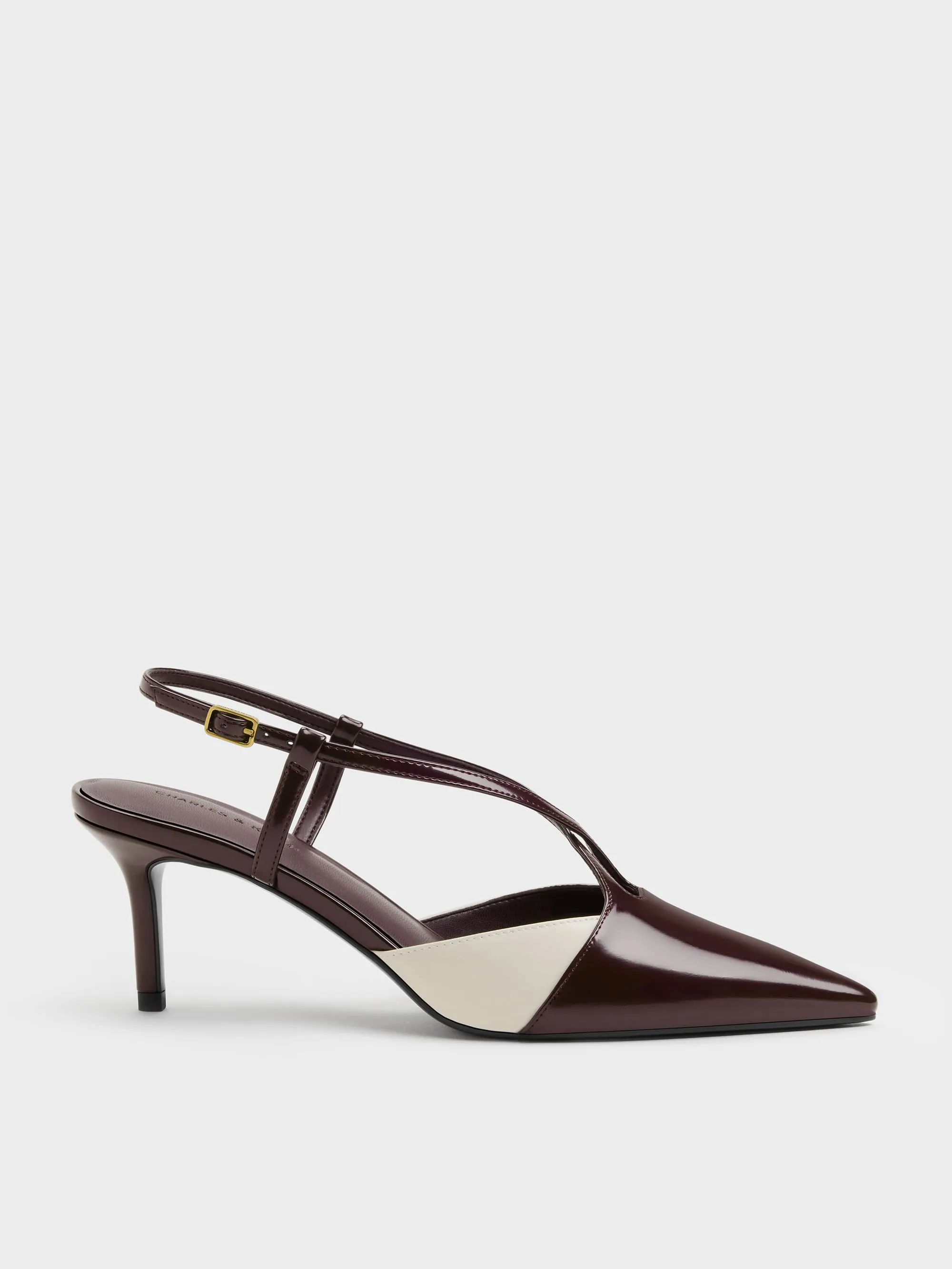 Charles & Keith - Two-Tone Pointed Slingback Pumps sold by Charles & Keith