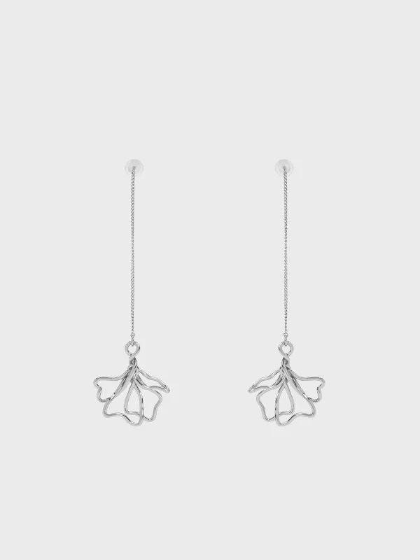 CHARLES & KEITH - Fernley Flower Chain Drop Earrings made by Charles & Keith