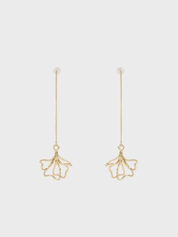 Charles & Keith - Fernley Flower Chain Drop Earrings made by Charles & Keith