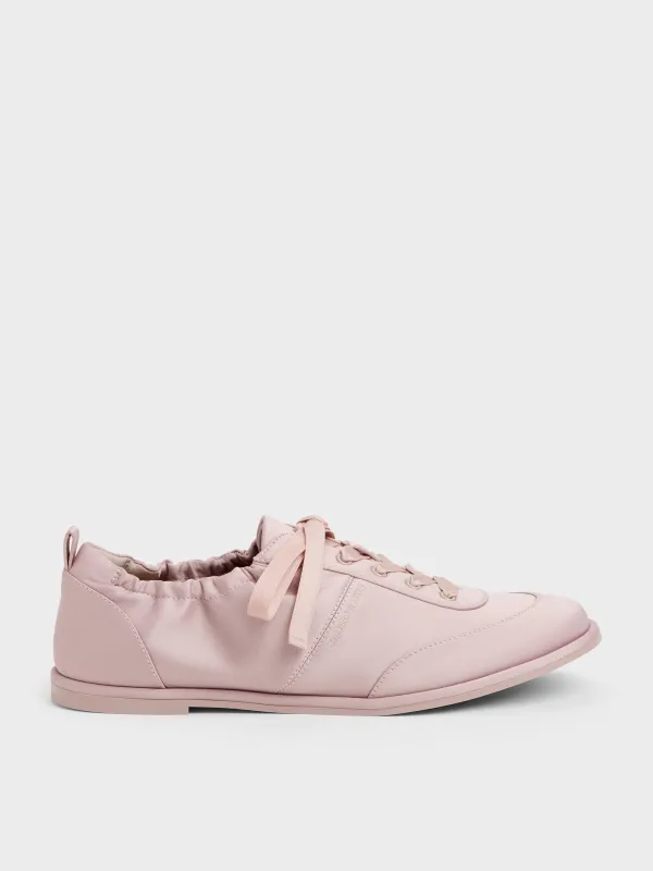Charles & Keith - Satin Ruched Sneakers made by Charles & Keith