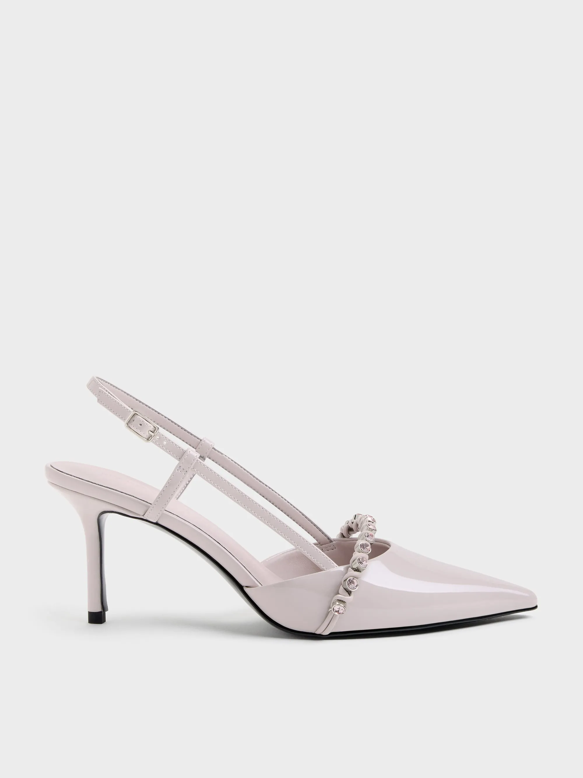 Charles & Keith - Patent Crystal Slingback Pumps sold by Charles & Keith