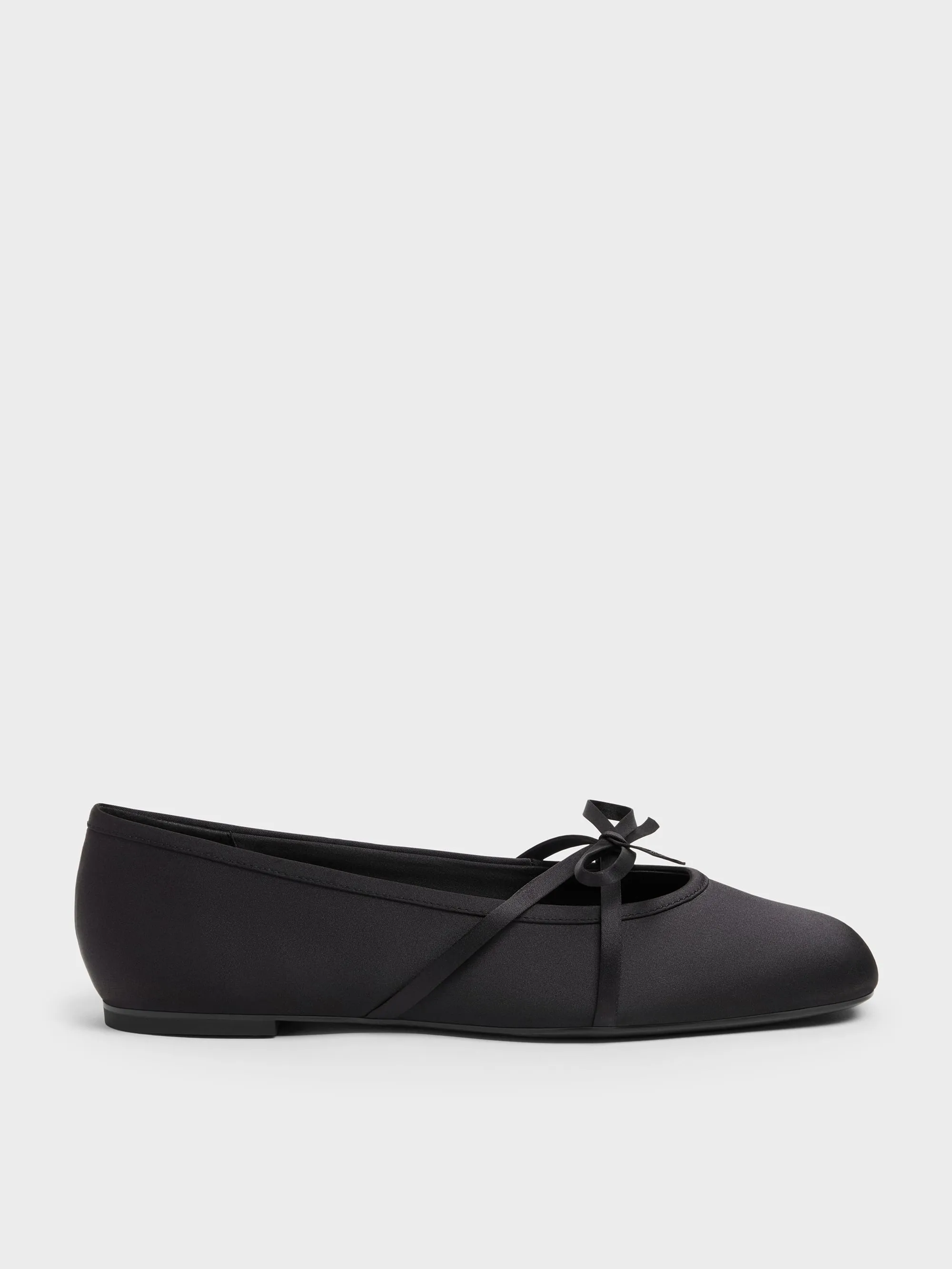CHARLES & KEITH - Satin Bow Ballet Flats sold by Charles & Keith