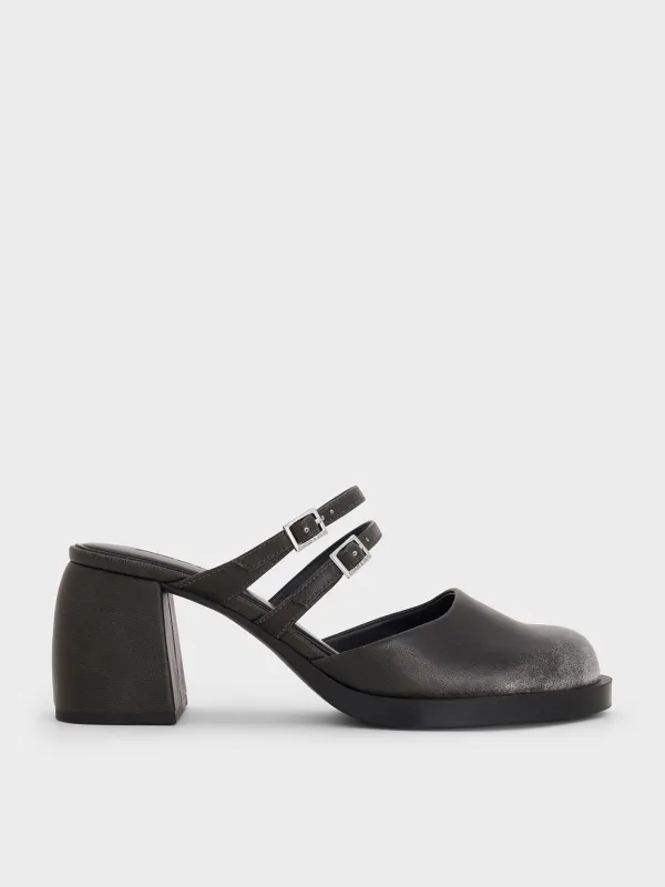 Charles & Keith - Double-Strap Platform Mules made by Charles & Keith