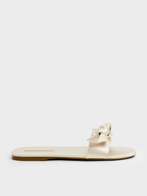 Charles & Keith - Anika Knot-Bow Slides made by Charles & Keith
