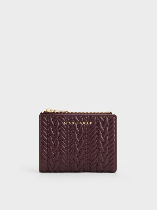 Charles & Keith - Apolline Textured Top-Zip Wallet made by Charles & Keith
