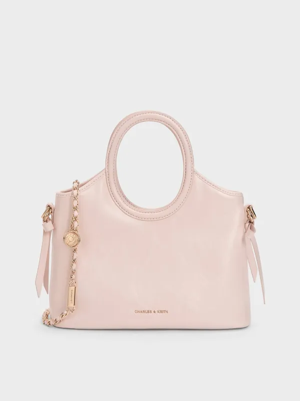 CHARLES & KEITH - Mini Dalia Bow Oval-Handle Tote Bag made by Charles & Keith