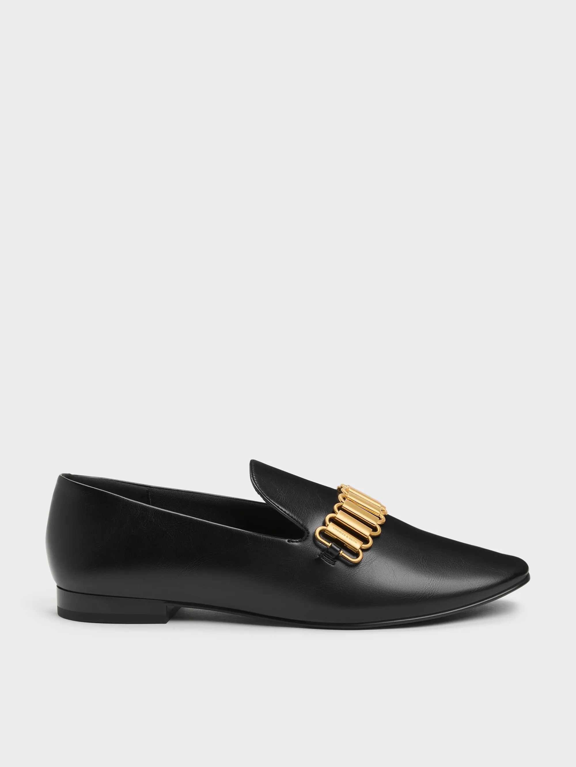 CHARLES & KEITH - Metallic-Accent Loafers sold by Charles & Keith