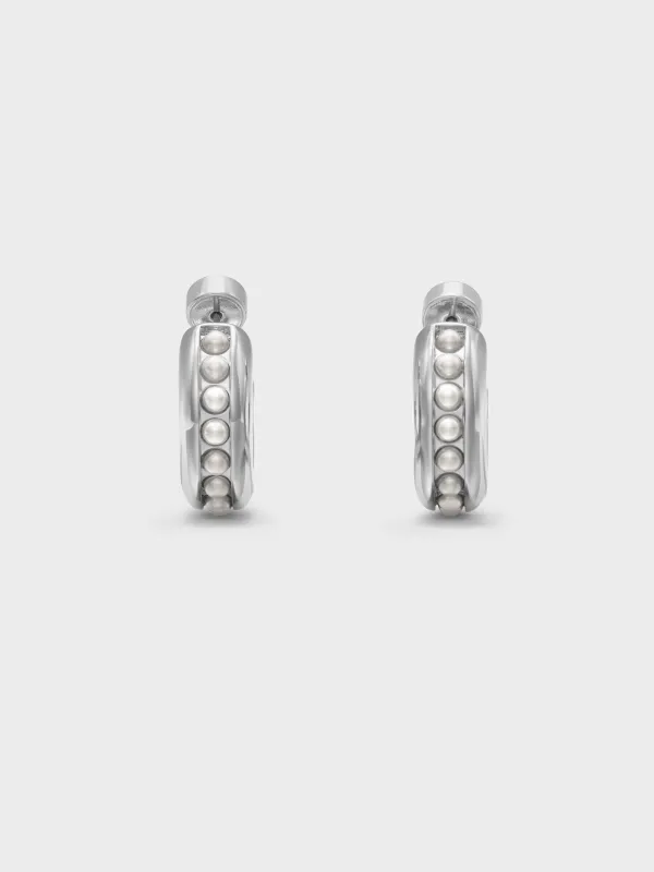 Charles & Keith - Pearl Open-Hoop Earrings made by Charles & Keith