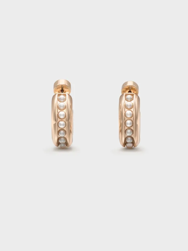 Charles & Keith - Pearl Open-Hoop Earrings made by Charles & Keith