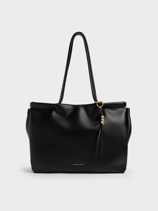 CHARLES & KEITH - XL Zephyr Tassel Tote Bag made by Charles & Keith